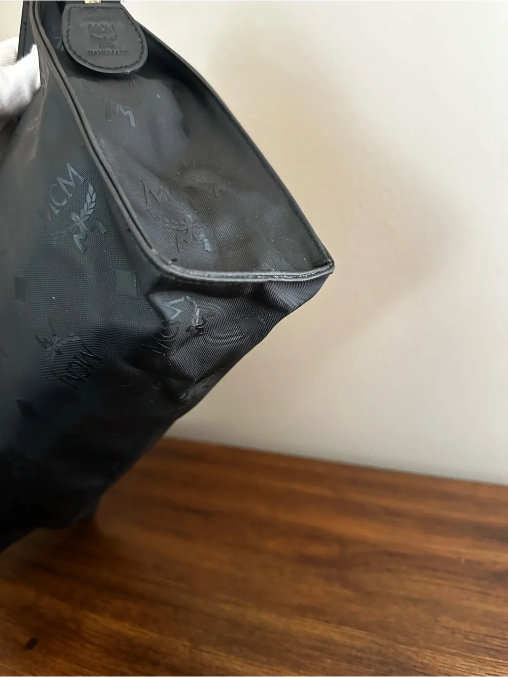 MCM Black Monogram Clutch / Pouch